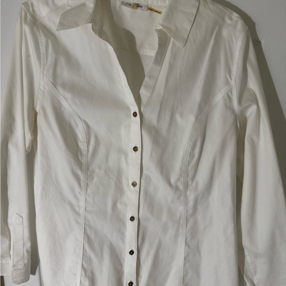 Calvin Klein White Button Down Shirt